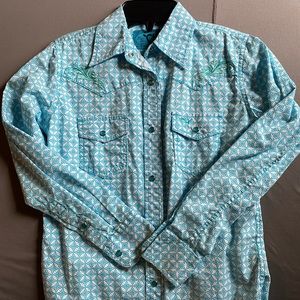 Cowgirl Hardware girls button down